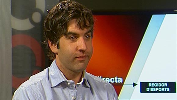 Xavier Tizón al plató de Cugat tv