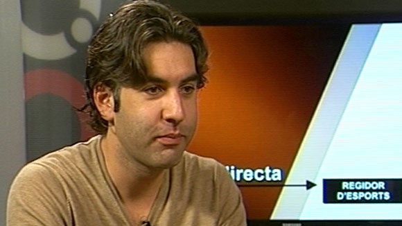 Xavier Tizón al plató de Cugat tv