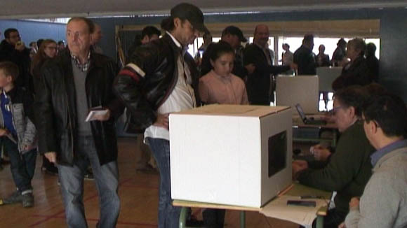 El matí del 9N a Sant Cugat