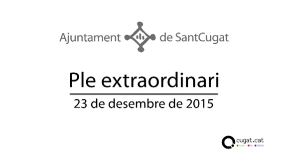 Ple extraordinari desembre 2015