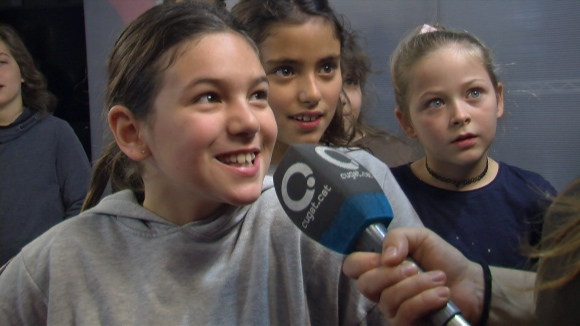 Alumnes de 4t de Primària de l'Escola La Floresta