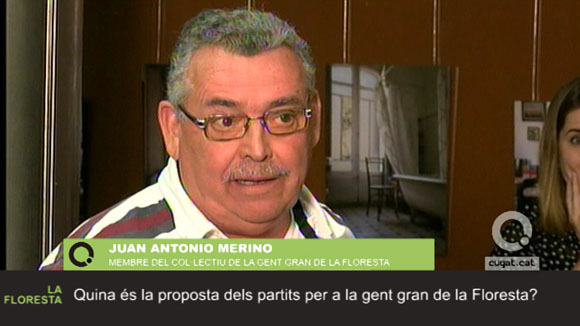 Juan Antonio Merino, veí de la Floresta, pregunta sobre les polítiques de la gent gran