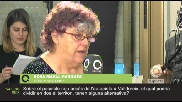 Rosa Maria Marquès, veïna de Valldoreix, pregunta sobre un nou possible accés a l'autopista