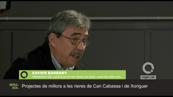 Xavier Barbany, president de l'AV Sant Joan de Mira-sol, pregunta sobre la millora de les rieres