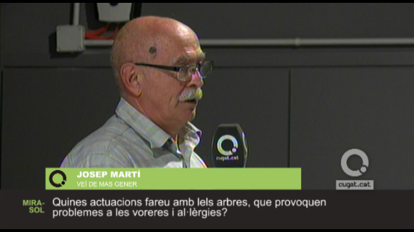 Josep Martí, veí de Mas Gener, pregunta sobre els actuacions que es faran a l'arbrat del barri
