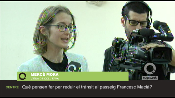 Mercè Mora, veïna de Coll Favà, pregunta sobre el trànsit al passeig Francesc Macià