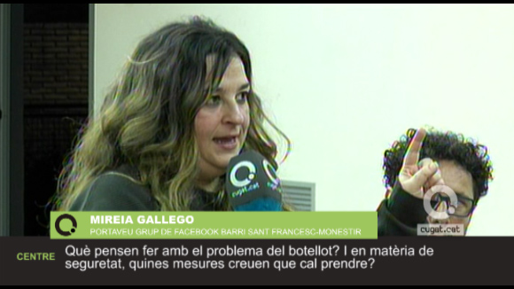 Mireia Gallego pregunta sobre el botellot i seguretat