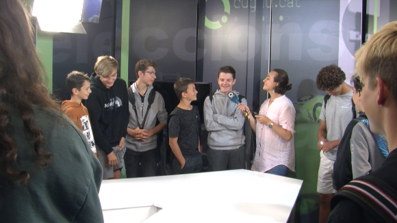 Alumnes de  3r d'ESO de l'Escola Thau
