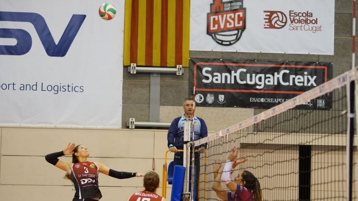 El DSV Volei Sant Cugat somia amb la permanència després de superar el Madrid Chamberí