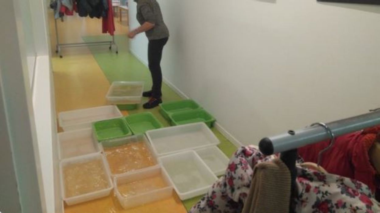 Problemes de goteres a l'Escola Bressol de Valldoreix