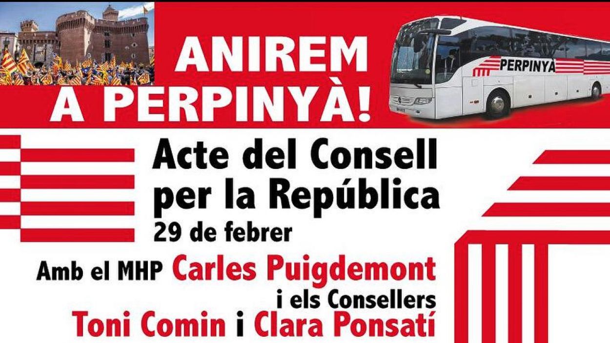 L'ANC de Sant Cugat viatjarà a Perpinyà per acompanyar Puigdemont