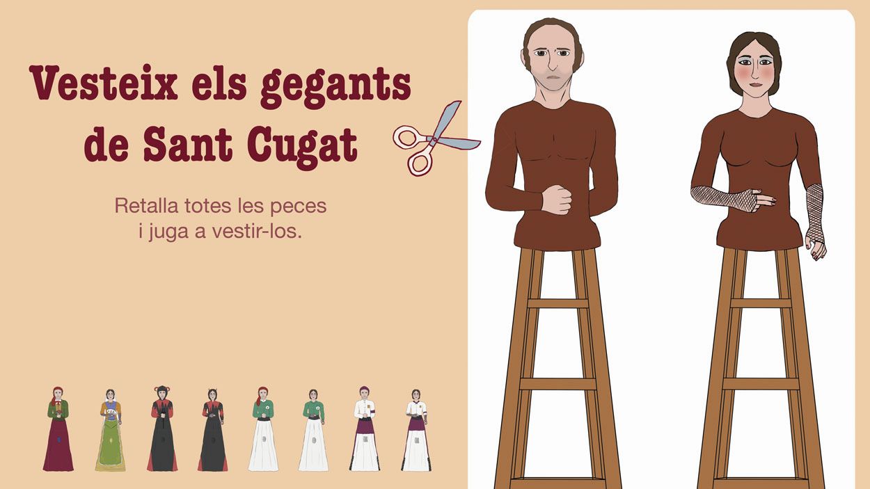 Geganters de Sant Cugat proposa un joc per vestir el Joan i la Marieta
