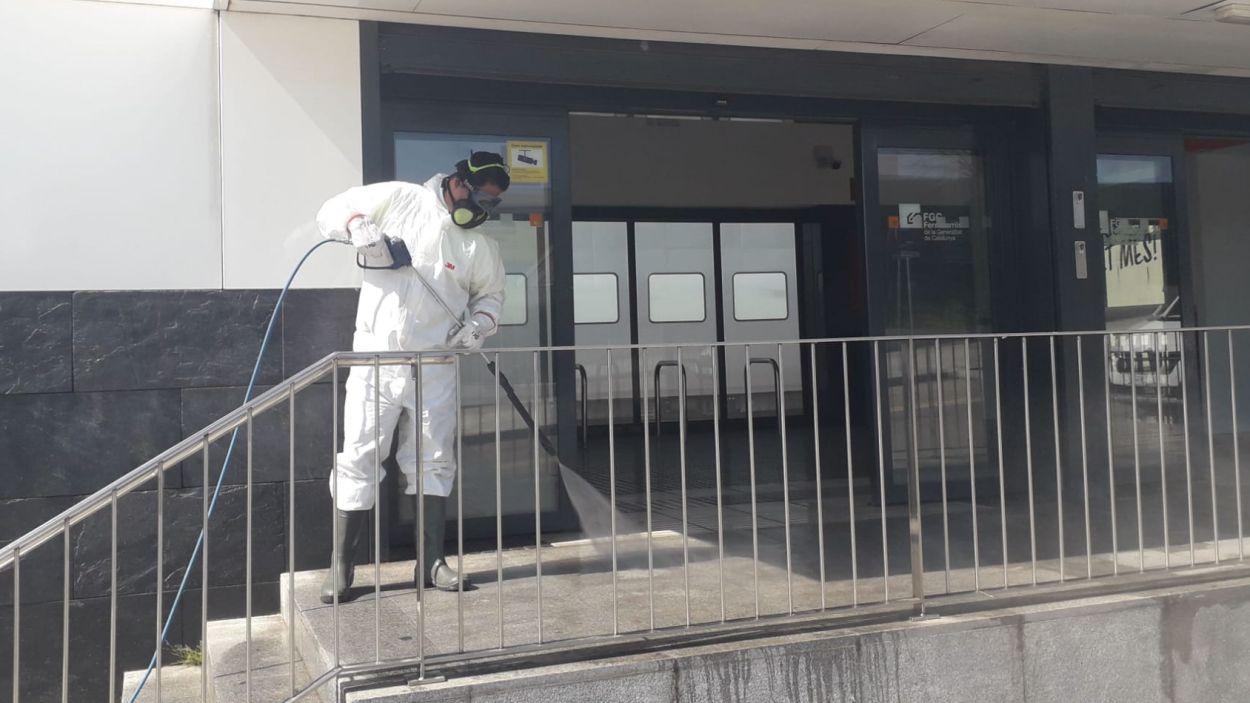 L'UME, preparada per donar suport a Sant Cugat en tasques de desinfecció a les residències