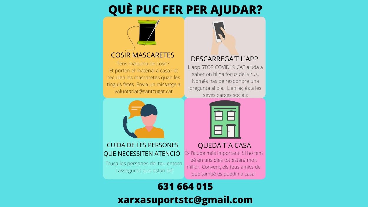 Una vuitantena de casos gestionats en dues setmanes: la Xarxa de Suport de Sant Cugat segueix creixent