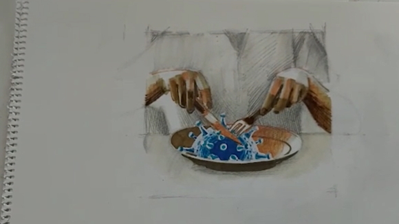 L'artista Paco Minuesa mostra el confinament a través dels seus dibuixos