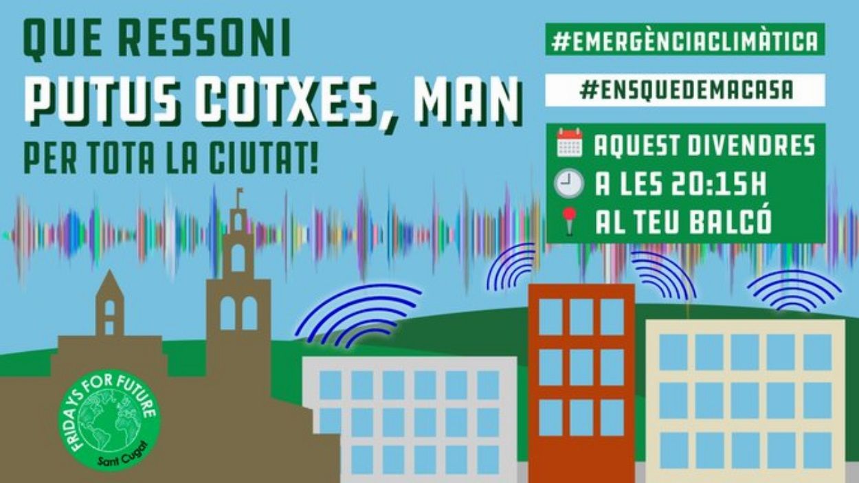 Fridays for Future vol fer ressonar a Sant Cugat la cançó 'Putus cotxes, man'