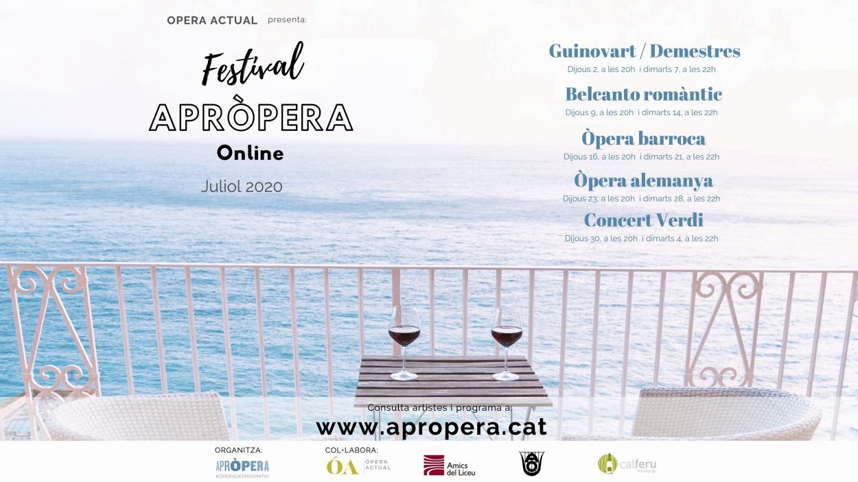 Apròpera torna amb un cicle de cinc concerts virtuals al juliol