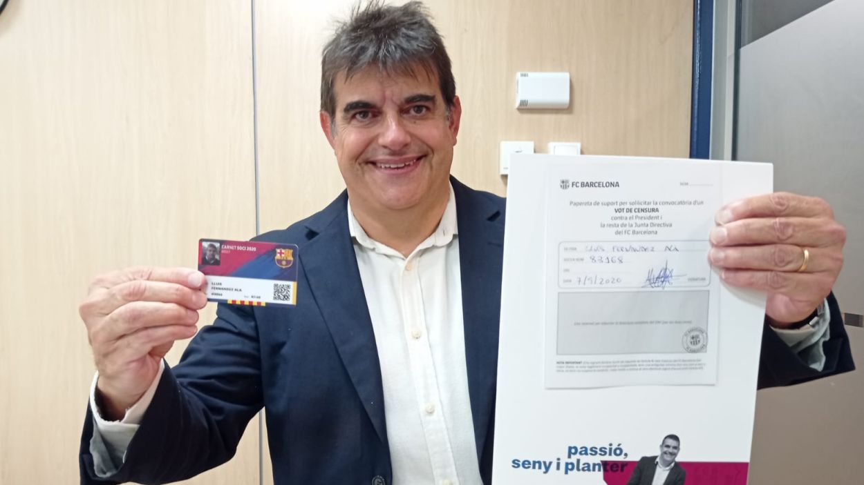 Lluís Fernández-Alà signa la moció de censura contra la junta directiva del FC Barcelona