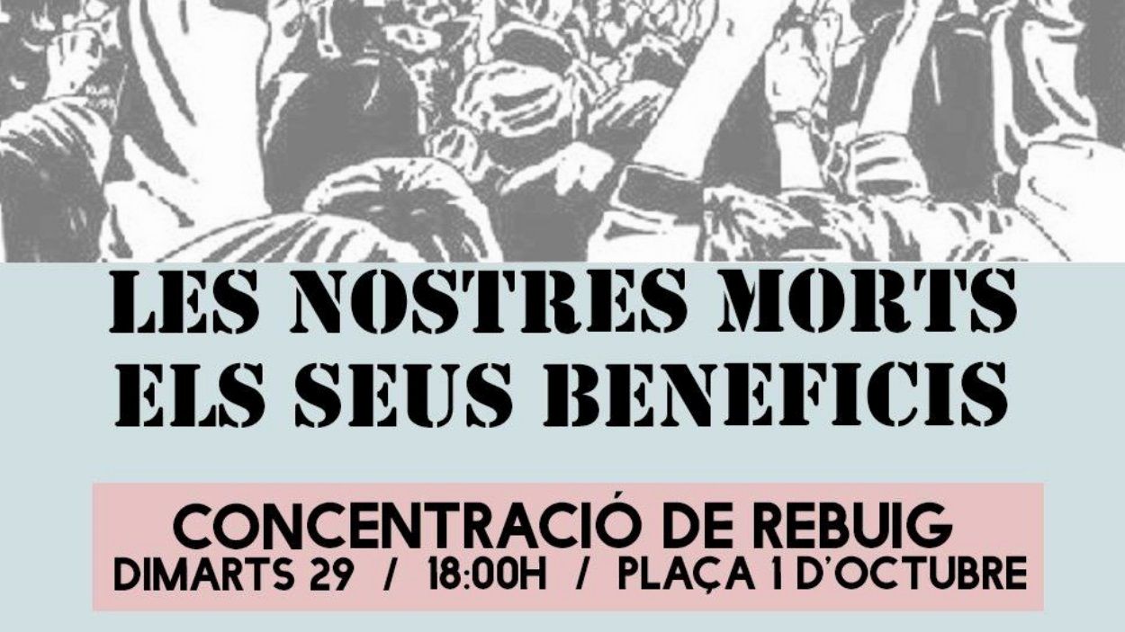 Concentració a Sant Cugat per la mort d'un treballador en un accident laboral