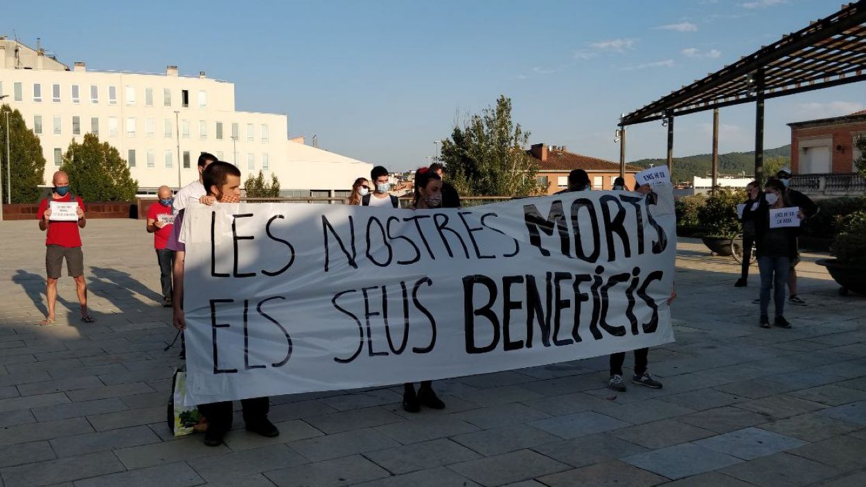Protesta per un accident laboral mortal a Sant Cugat: 