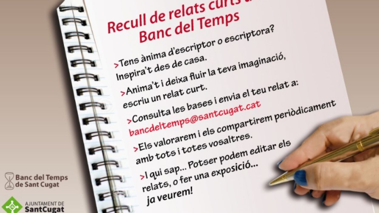 El Banc del Temps de Sant Cugat impulsa un concurs de relats curts
