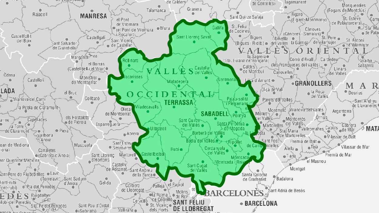 [Mapa] Quins són els límits del Vallès Occidental?