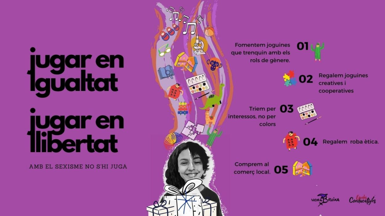 Hora Bruixa i Escoles Coeducatives, juntes per fomentar joguines lliures d'estereotips de gènere i de violències
