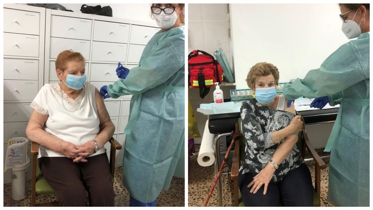 Trinidad Pac i Catalina Courier, primeres santcugatenques vacunades contra la Covid-19