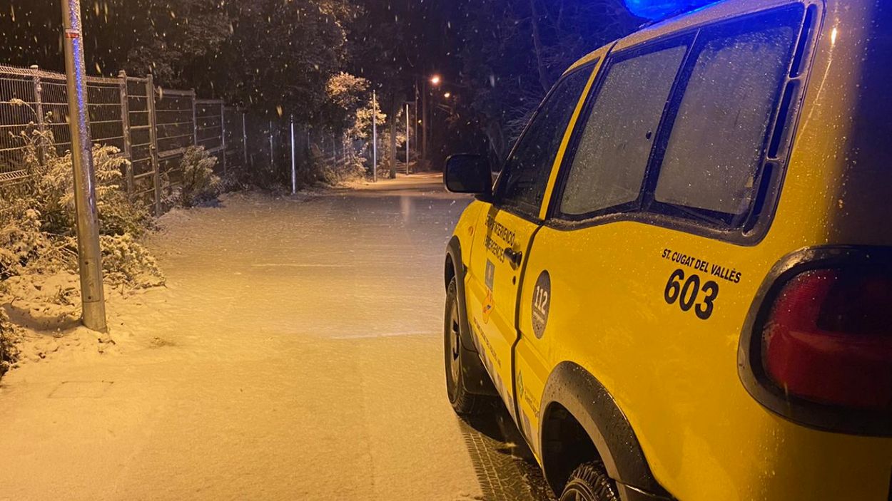 Nevada molt feble a les cotes més altes de Sant Cugat