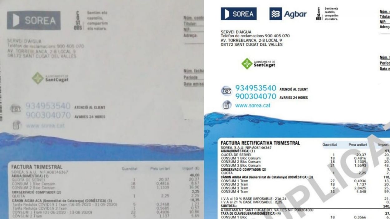 Sorea afegeix el nom d'Agbar a les factures de Sant Cugat