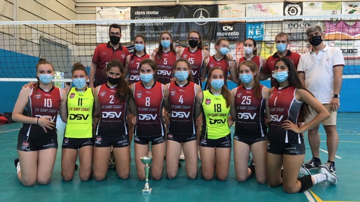 El cadet A del DSV- Volei Sant Cugat guanya el Campionat de Catalunya