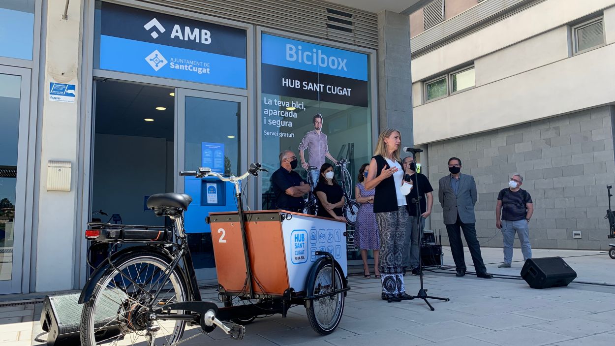 Inaugurat el HUB Sant Cugat per aparcar bicicletes de manera segura i gratuïta
