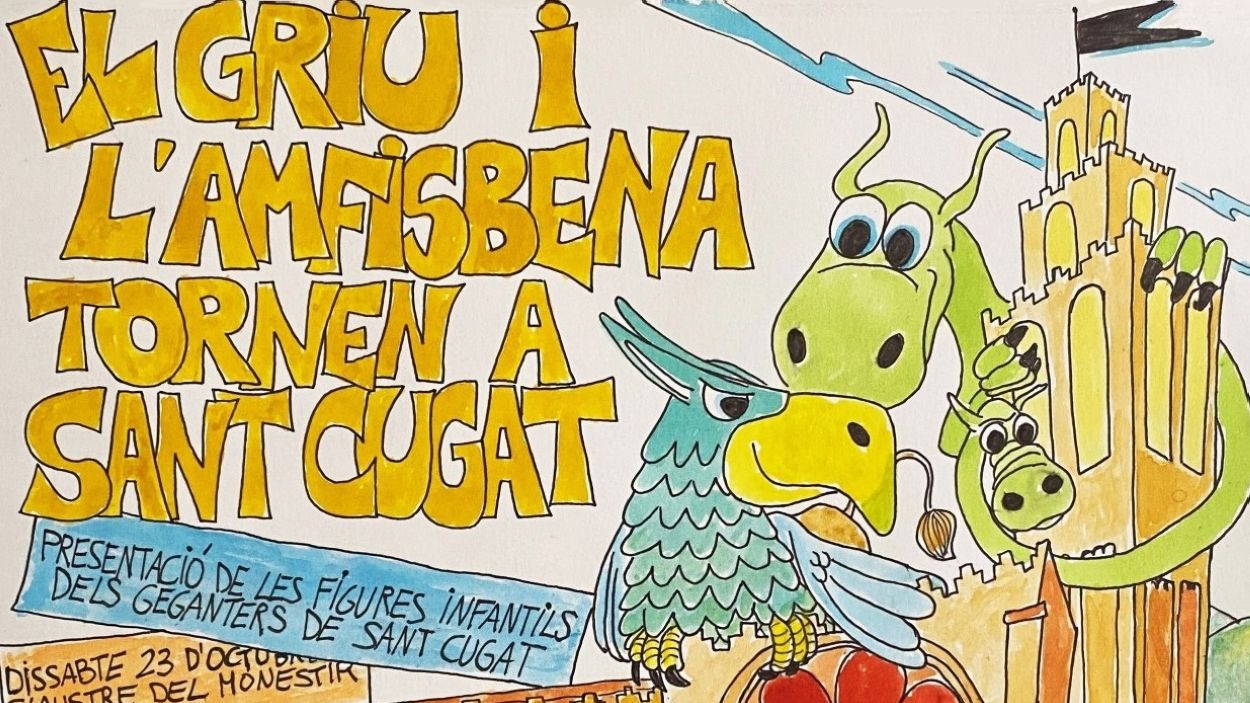 El Griu i l'Amfisbena, les noves figures infantils dels Geganters de Sant Cugat