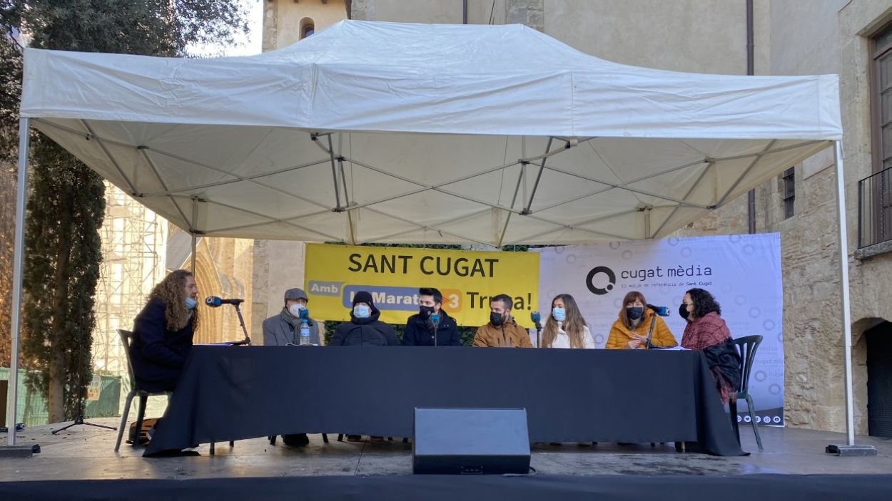 Cugat Mèdia treu la ràdio al carrer per La Marató de TV3