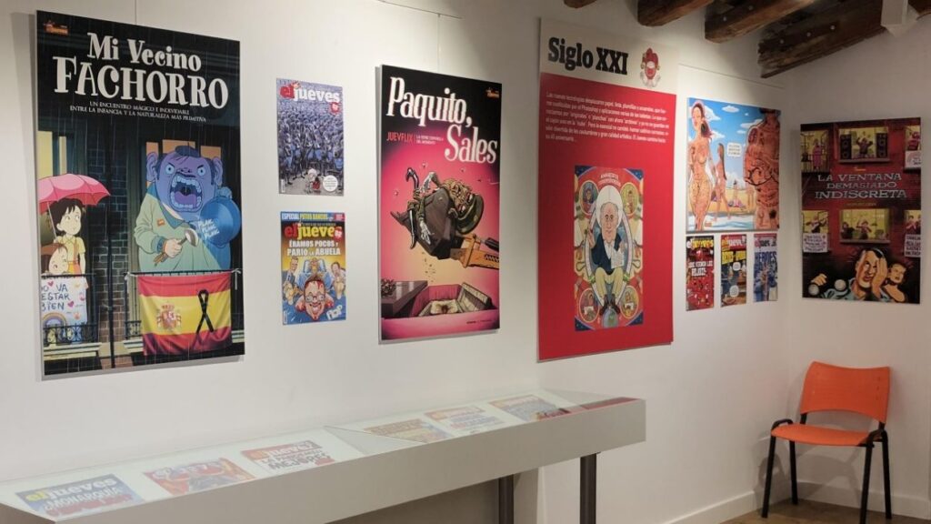 Alt: L'exposició de la revista El Jueves omple de sàtira el Museu del Còmic
