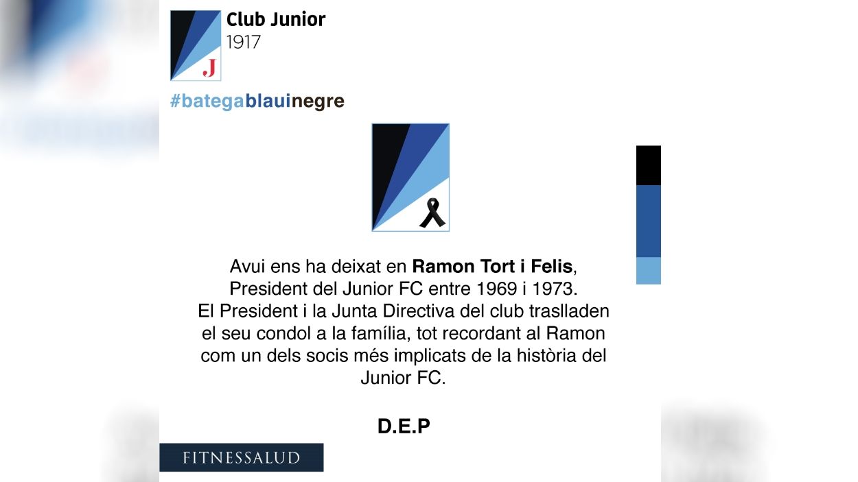 Mor l'expresident del Junior Ramon Tort