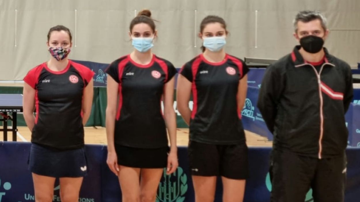 Fita històrica, l'equip femení de la UESC de tenis taula jugarà la fase d'ascens a Superlliga
