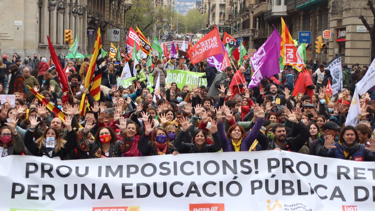 Quatre noves jornades de vaga i protesta als centres educatius