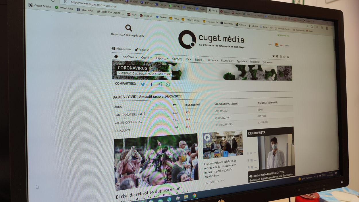 La pàgina especial de la pandèmia de Cugat Mèdia, finalista als Premis de Comunicació Local