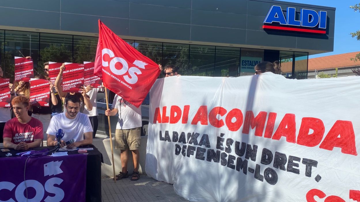 La Coordinadora Obrera Sindical critica Aldi per l'