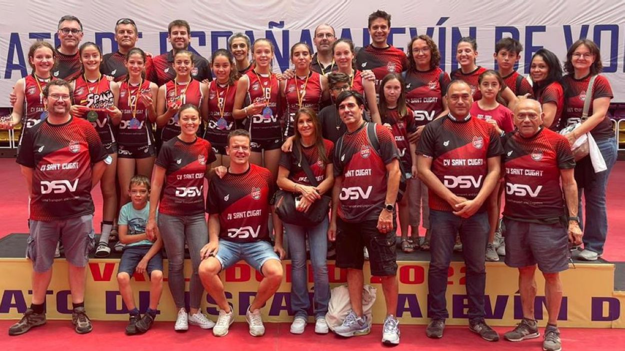Primer triplet històric del Volei Sant Cugat al Campionat d'Espanya aleví, infantil i cadet