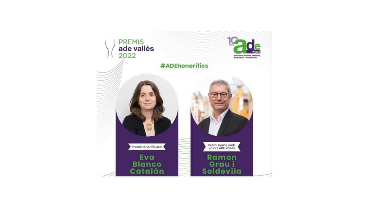 Ramon Grau i Eva Blanco, premis honorífics d'Ade Vallès