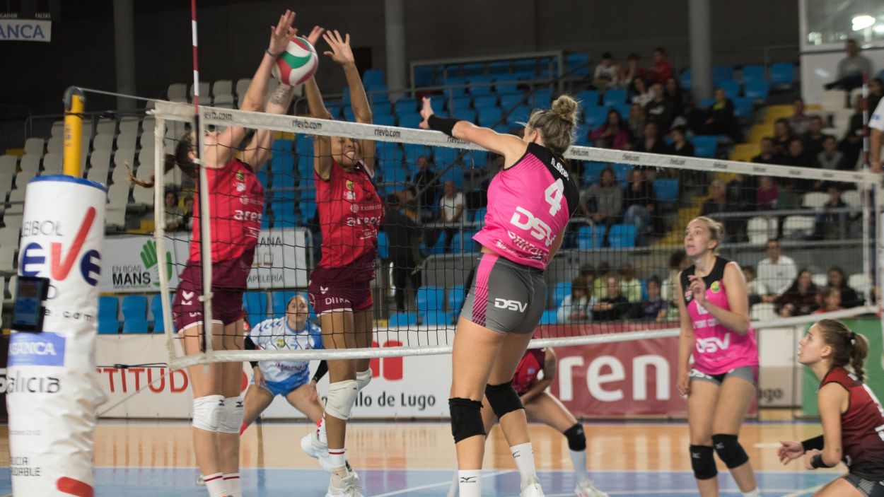 Remuntada del DSV- Volei Sant Cugat a Lugo per sumar el primer triomf del curs