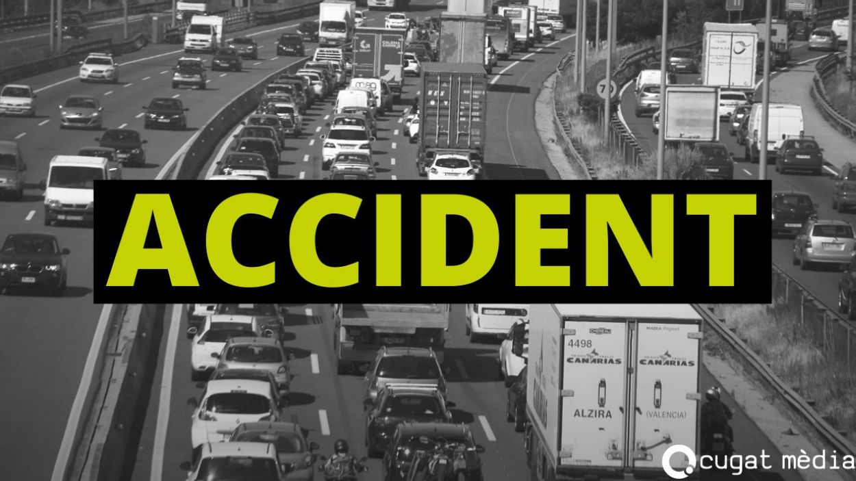 Retencions a l'AP-7 a Sant Cugat per un accident a Barberà