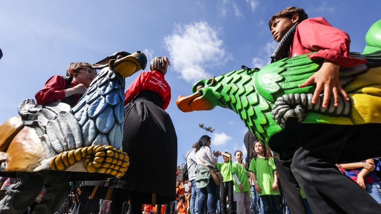 Tot a punt per a la 10a Cercavila d'Escoles amb els Geganters de Sant Cugat