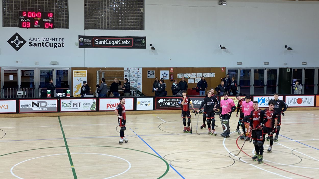 El masculí del Solideo Patí Hoquei Club Sant Cugat cau contra el Calafell