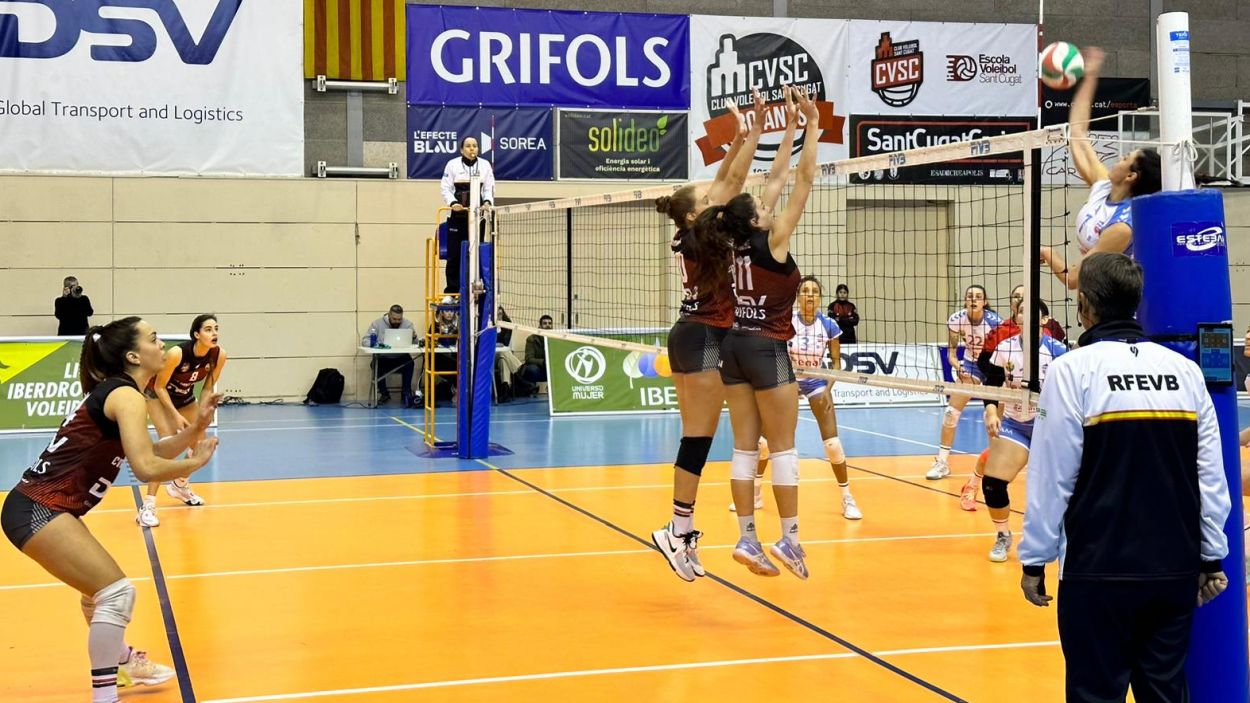 El bloqueig de l'Emevé empetiteix l'atac del DSV- Volei Sant Cugat que cau derrotat