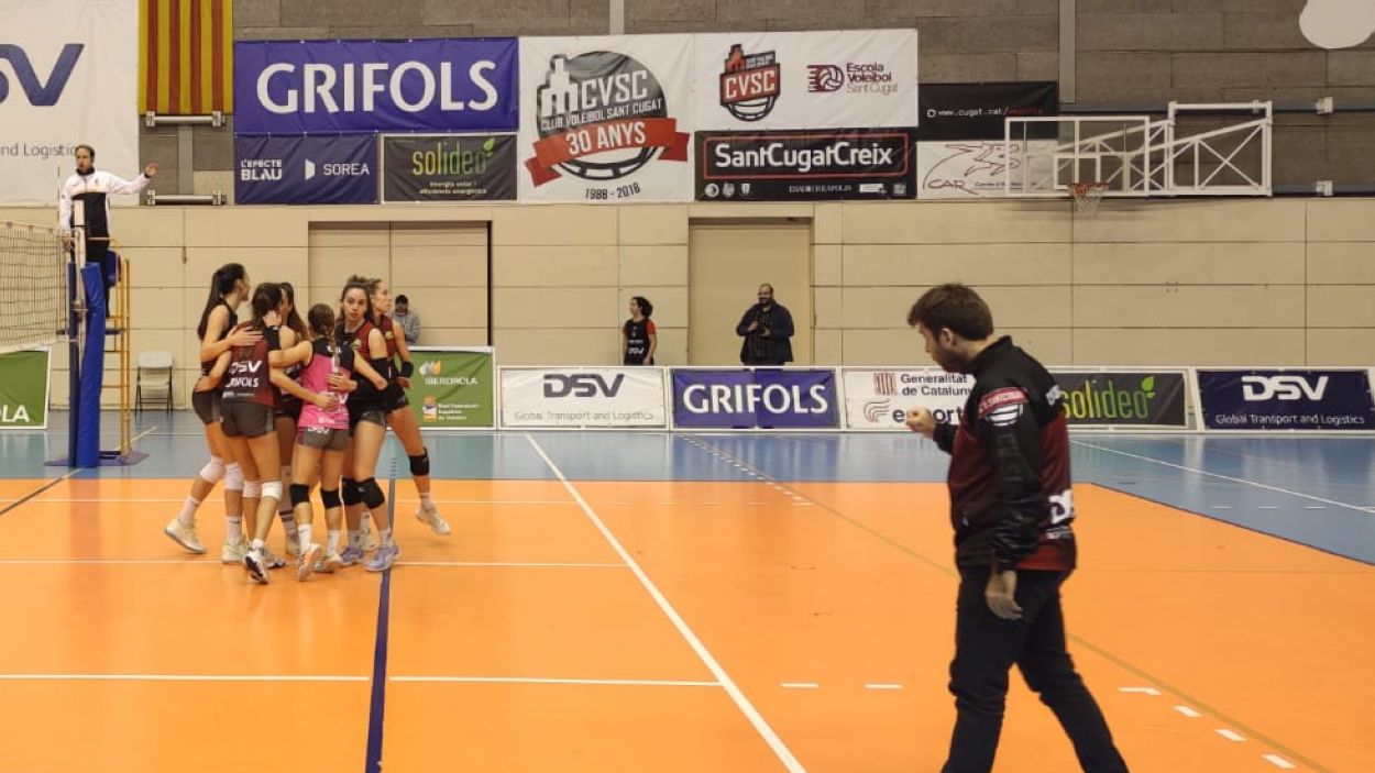 El DSV- Volei Sant Cugat supera l'Alcobendas i s'apropa a la zona de play-off pel títol
