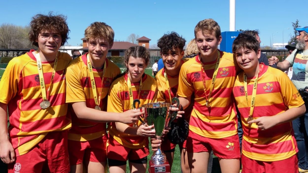Sis santcugatencs, campions d'Espanya amb la selecció catalana de rugbi