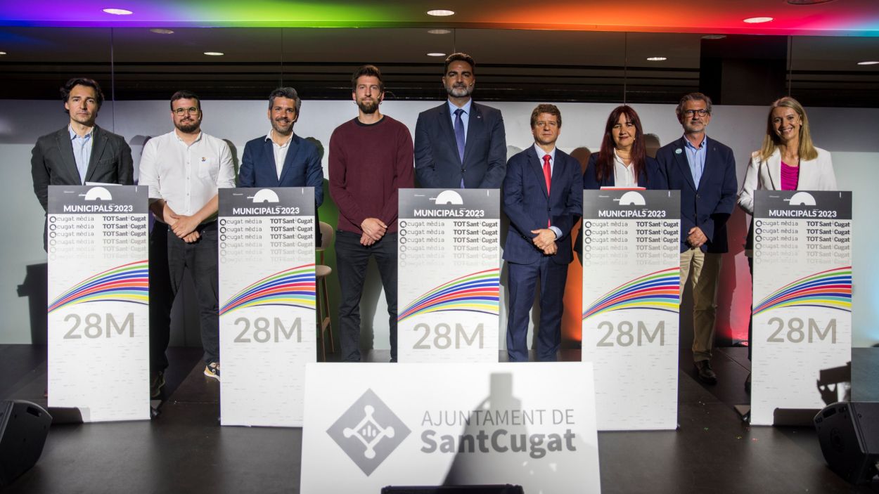 El debat de candidats a l'alcaldia enfronta els partits en el rumb que ha de prendre Sant Cugat
